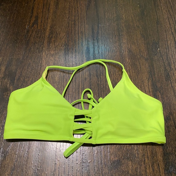 NWOT neon green bikini top. Size M - Picture 3 of 7